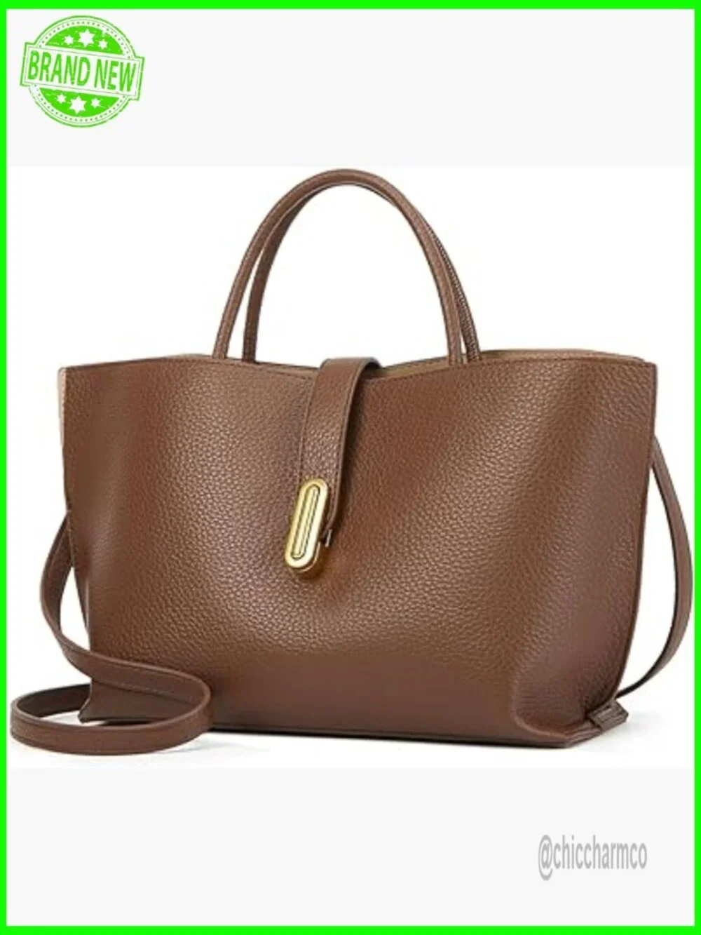 Large Vegan Leather Tote Hobo Bag Adjustable Strap Zipper Closure